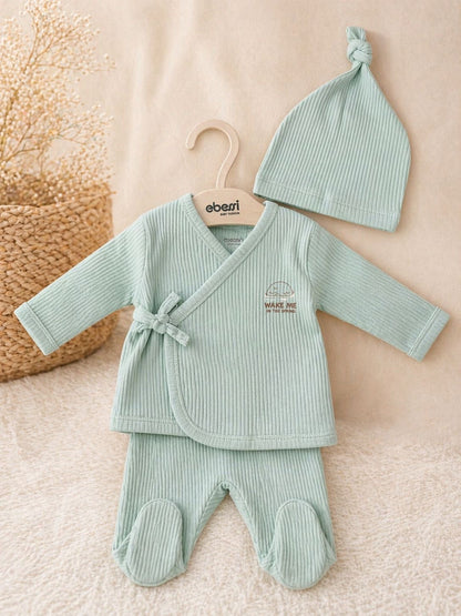 Mint Green Ribbed Newborn Set